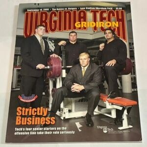 Vintage Sep 16, 2000 Virginia Tech Hokies vs Rutgers Game Program